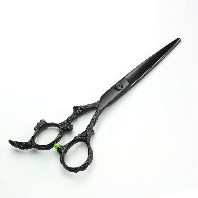 6.0 inch Hair Cutting Scissors Professional Black Dragon Handle 440C Salon Hair Cutting Shears - Hairdressing Cutting Shears- Perfect for Barber and Home Use 1PC