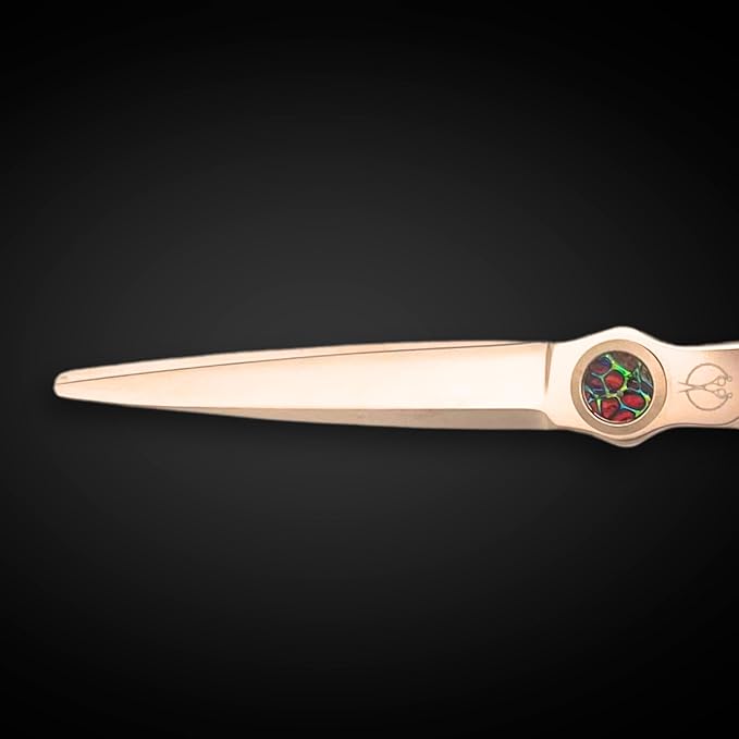 6 Inch Gold Hair Cutting Shears - VG-10 Japan Stainless Steel With Gold Titanium Finish - Designed for Professional Users (Hair Cutting Shears)