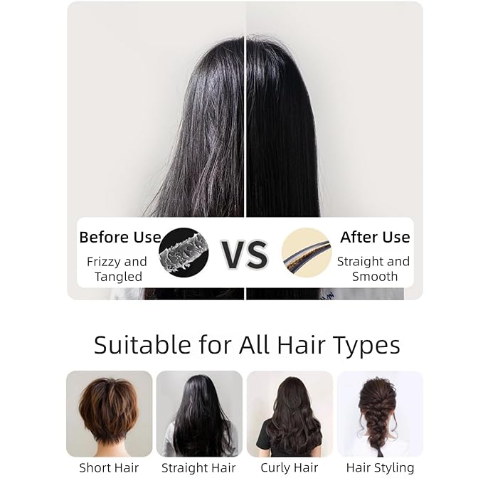 Retractable Cushion Massage Comb Brush, Self Cleaning Hair Brush For Women, One-pull Clean Anti Static Brushs (Blue+Pink+White)