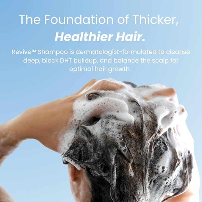 Revive Hair Strengthening Shampoo – With Biotin, Caffeine, Rosemary & Niacinamide – Supports Thicker, Fuller-Looking Hair – Sulfate-Free – 250ml