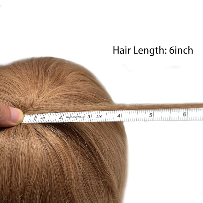 Toupee For Men Real Human Hair System For Men Full Swiss Lace Mens Toupee Lace Hair Piece For Men Hair System Bleached Knots 8x10 120% Medium light density 30R#