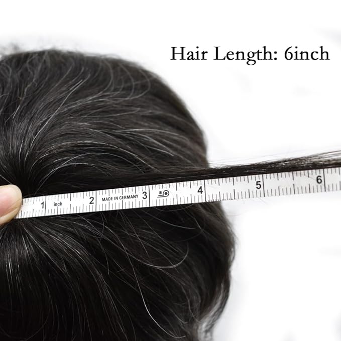 Toupee For Men Real Human Hair System Full Swiss Lace Mens Toupee Lace Hair Piece For Men Hair System Bleached Knots 8x10-80% light density#1B20 1B# OFF BLACK+20% GREY