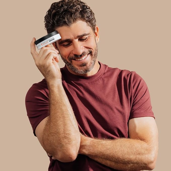 DS Labs Revita Matte Pomade - Medium Hold Styling Cream for Thicker Looking Hair, With Biotin, Caffeine & Beeswax, Water Based, Matte Finish, No Flakes, 3.3 fl oz