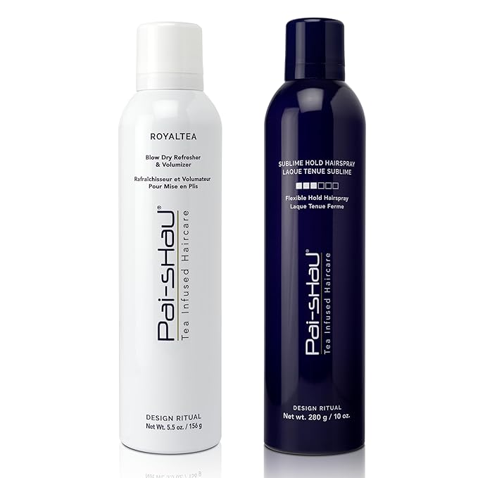 Pai-Shau RoyalTEA & Sublime Hold Hairspray- Hair Refresher and Hair Volumizer Hairspray for Women - Lightweight for All Hair Types - Flexible Medium Hold Hair Spray