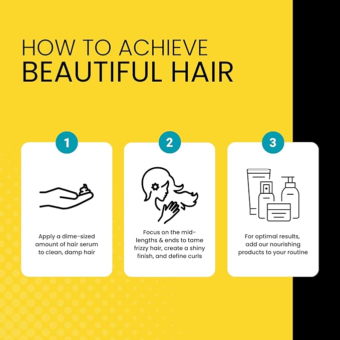 The Hair Diagram - Ashley Marie Silk Out Serum with Frizz Control - Natural Ingredients - Strengthening Hair Serum - High Shine & Heat Protectant Formula - Color Safe - Paraben & Sulfate Free - 4oz