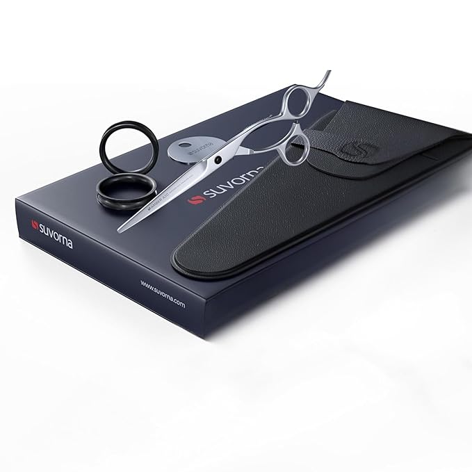 Suvorna Hair Cutting Scissors - Barber Shears for Hair Cutting - 6.5" 440C Japanese Stainless Steel hair scissors professional for Barbers and Hairdressers - Hair Shears for Women & Men