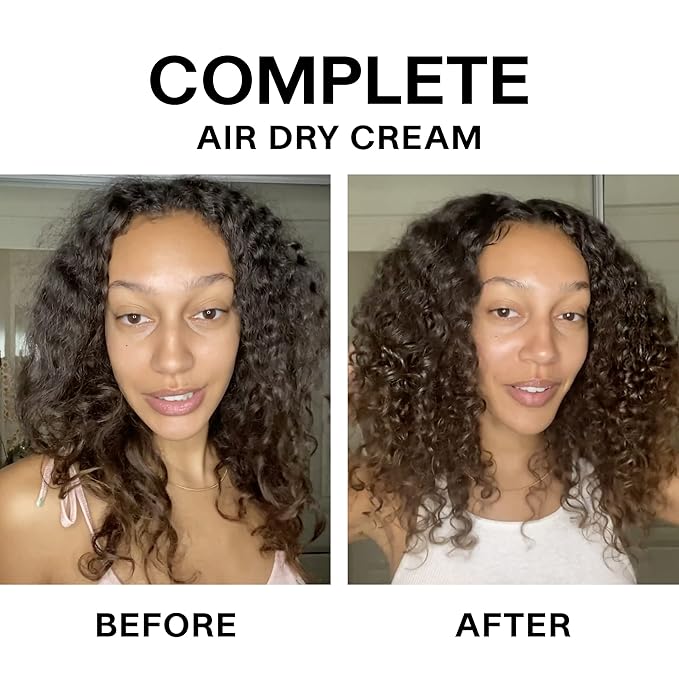 JVN No Heat Complete Air Dry Cream, 5 Fl Oz, Hair Smoothing Cream Enhances Your Natural Texture, Curl Cream and Wavy Hair Products, Silicone Free