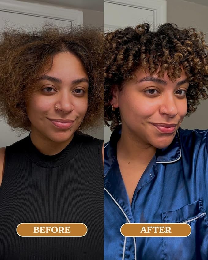 OCOA Beauty Hydrating Curl Cream with Hibiscus, Mango Butter, and Marula Oil - Defines, Moisturizes, Controls Frizz & Protects from Heat - For Curly & Wavy Hair, 8 oz