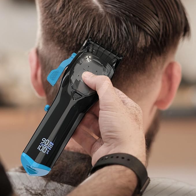 HUMMINGBIRD MK10 Pro Series Hair Clippers – 9,000 RPM Brushless Motor, DLC Blade, Cordless USB-C Rechargeable, Super Torque, Professional Barber Clippers, Haircut Kit, Includes Barber Cape & Comb