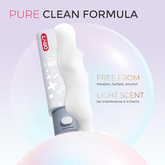 TYMO Clarifying Shampoo for Women - Natural Formula Shampoo for Oily Hair, Remove Build Up, Deep Clean, Hair and Scalp Cleaning, Biotin & Sulfate Free, 3.5 Oz, Dandruff & Deep Clean - Rosemary