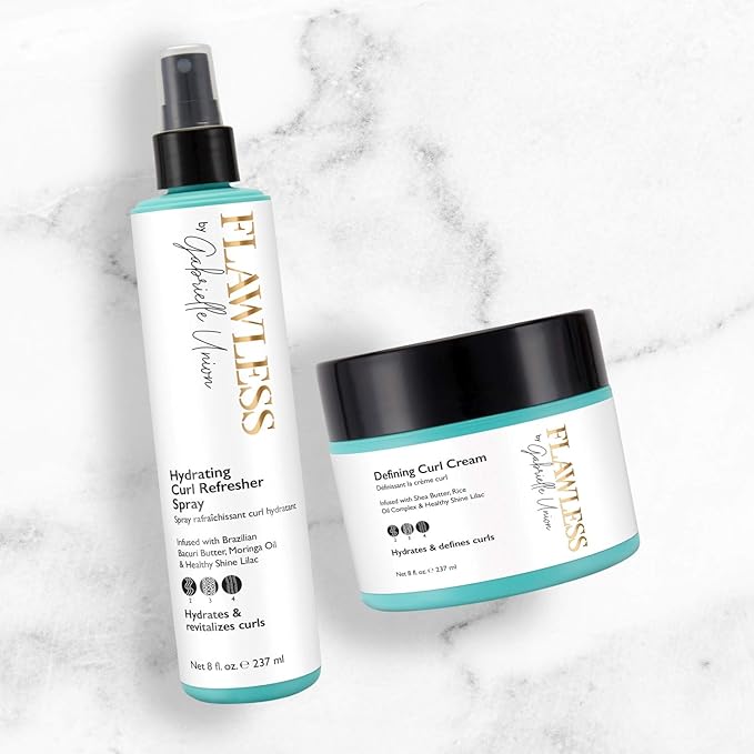 Flawless by Gabrielle Union - Hydrating Curl Refresher Hair Spray for Curly and Coily Hair, 8 OZ