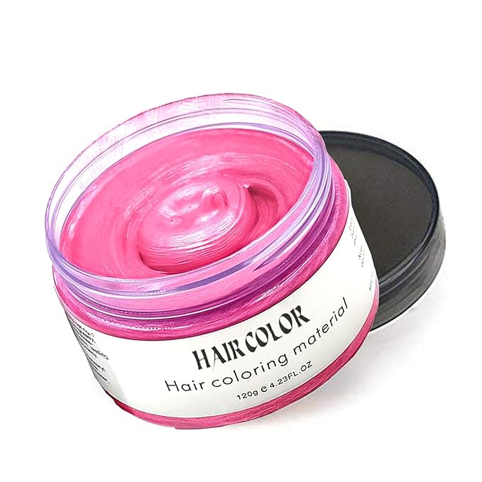 Pink Hair Spray,Temporary Hair Color Wax,Hair Color Spray Wax, Pink Hair Dye,Hair Spray Color Temporary for Cosplay,Party,Masquerade, Halloween.etc (Pink, 1 Pack)