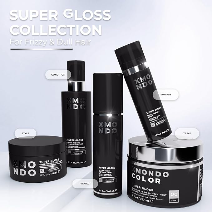 XMONDO Hair Super Gloss Shape & Shine Styling Balm with Styling Polymers for Smooth, Frizz-Free Hair , 4 Fl Oz