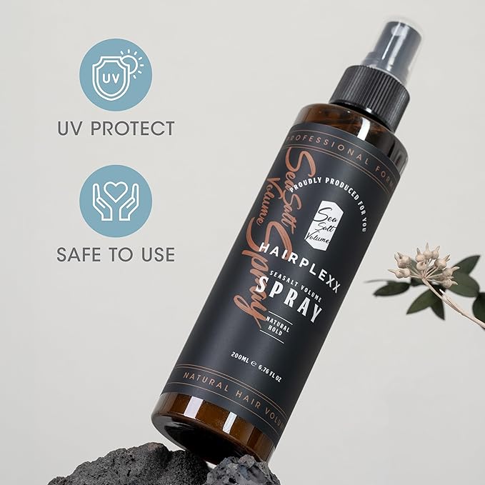 Hairplexx Sea Salt Volume Hair Spray for both Men and Women, Natural Thick and Volumizing Hair Look with Matte Finish and Natural Hold, Paraben Free (6.76 Fl Oz (Pack of 1), Ocean Fresh)