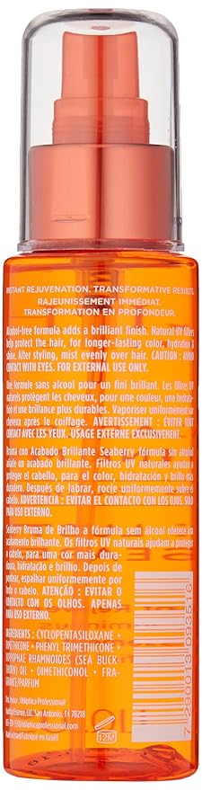 Obliphica Seaberry Shine Mist, 3.4 oz - Transform Your Hair with Instant Volume and Shine for Effortlessly Gorgeous Styles!