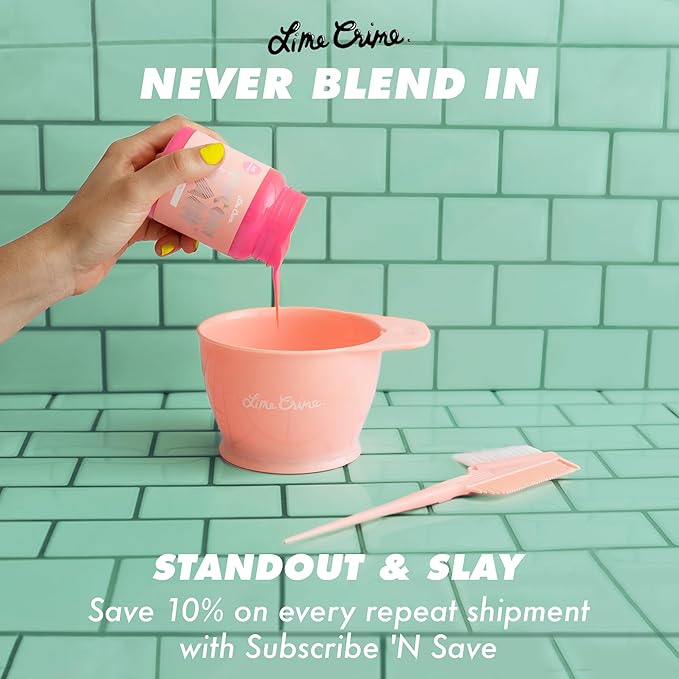 Lime Crime Unicorn Hair Dye Full Coverage, Genie (Deep Violet Purple) - Damage-Free Semi-Permanent Hair Color Conditions & Moisturizes - Temporary Hair Tint Kit Has A Sugary Citrus Vanilla Scent