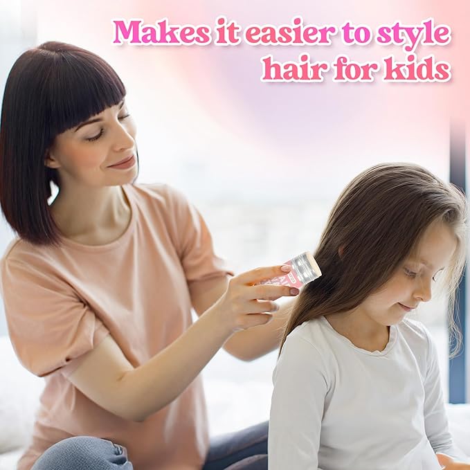 Hair Wax Stick, Slick Back Hair Brush, Wax Stick for Flyaways, Rat Tail Comb Edge Brush Hair Styling Tool Set Accessories for Women Girls(Black)