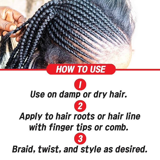 The MORE Crazy Conditioning Shining Gel for Extreme Hold | All Hair Types, Clear Styling Product for Braiding, Twisting, Smooth Edges, Nourishes Scalp and Hair Growth
