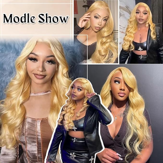 30inch Honey Blonde Curly Human Hair Wig 9x6 27# Colored Deep Wave Lace Front Wig Human Hair 220% Denesity Blonde Glueless Wig Human Hair for Black Women