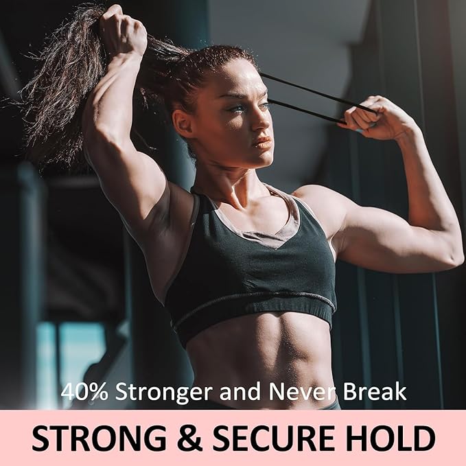 15pcs Hair Ties No Damage Strong Stretchable Hair Bands for Curly Heavy and Long Hair All-Day Hold Ponytail Holders SnagFree Rubber Bands Hair Accessories Ideal Gifts for Women Teens Girs