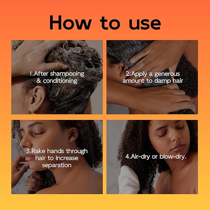 Argan Oil Curl Defining Cream, Anti Frizz Curl Cream for Enhances Wavy Hair and Curly Hair, Hair Mask Curl Cream to Define All Curly Types & Hair Textures 9.46 FL OZ