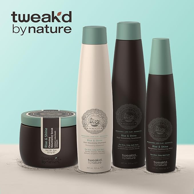 Tweak’d by Nature - Rise & Shine Hair Volumizing Shampoo for Oily Hair, Paraben and Sulfate Free Shampoo, Hydrating Hair Care for Soft, Tangle-Free Finish, Cruelty Free (33.8 ounces)