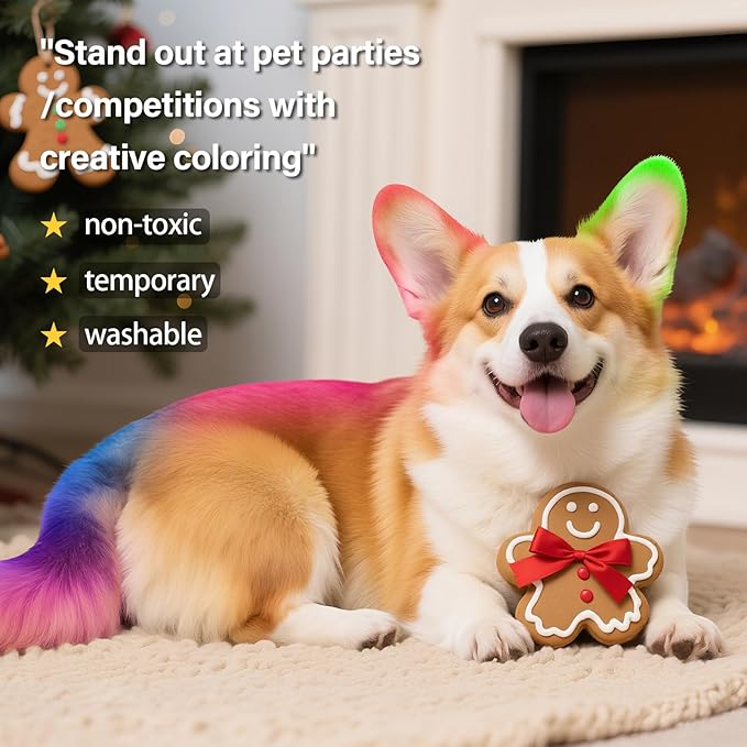 Temporary Hair Color Chalk For Kids, Hair Wax Color For 4 5 6 7 8 9 Year Old Girl Gifts, Birthday,Party, Cosplay DIY, Children's Day, Halloween, Christmas (6, Red Orange Purple Blue Green Gray)