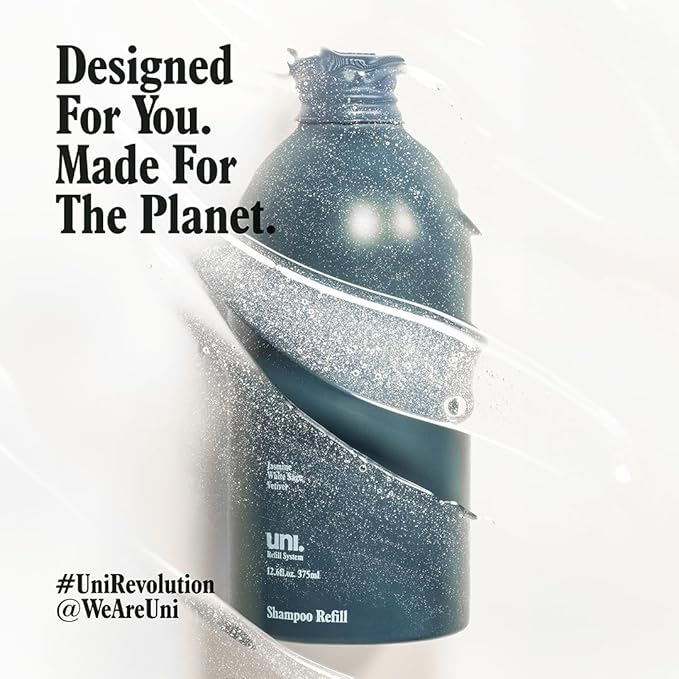 Uni Hair Shampoo - Hydrating Shampoo with Frizz Control to Help Improve Shine, Smoothness & Volume for Thin, Dry Hair - Color-Safe, Sulfate-Free Formula Packed with Amino Acids (375 ml)