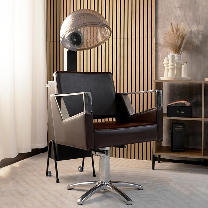 SKINACT Hooded Conditioning Hair Dryer 1150W with Stand, 60-Minute Timer, Temperature Adjustable, Angle & Height Adjustable Downdraft Hood