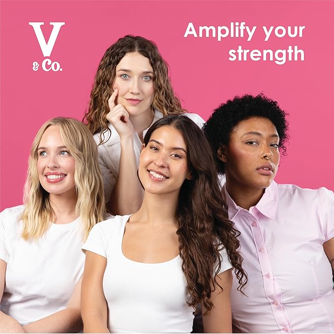 V&Co. Beauty Curly Hair Shampoo & Conditioner Set (12 Oz. Each) with Peptide Technology, Enhances Curl Definition, Sulfate Free Conditioner and Shampoo for Naturally Curly Hair, Gentle, Color Safe