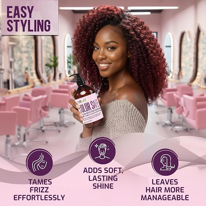 Color Safe Shampoo and Conditioner Set - Sulfate Free and Paraben Free for Protecting Treated, Dyed, and Colored Hair - Professional Salon Care for Women and Men - 16 Fl Oz (Set of 2)