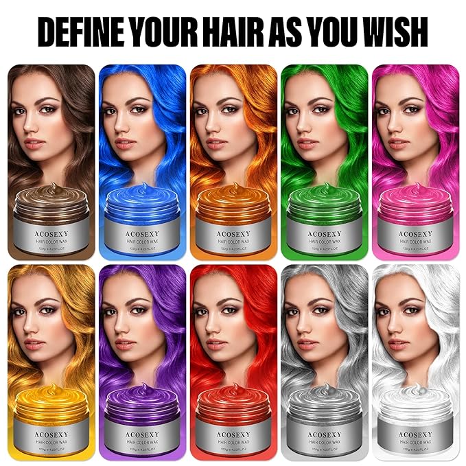 Brown Hair Spray,Temporary Hair Color Wax Dye,Hair Spray Color Temporary,Natural Hair Coloring Wax Hair Color Dye for Chiristmas,Cosplay,Party,Masquerade, Halloween.etc (Brown, 1 Pack)