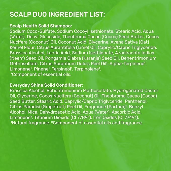 Ethique Beauty Scalp Health Shampoo & Conditioner Bar Set for Dry, Flakey, & Itchy Scalps