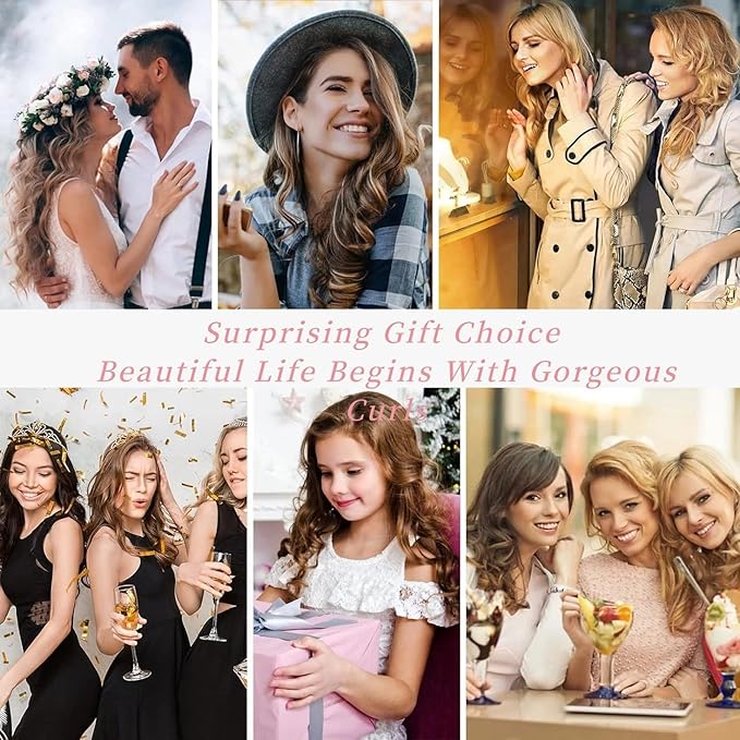 1.1 inch Automatic Curling Wand Rotating Curling Iron for Long Short Hair, Automatic Hair Curler with LED Display, Professional Hair Styling Irons Fast Heating