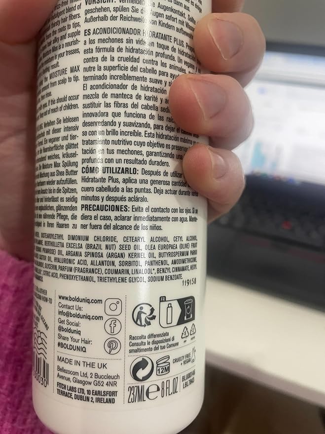 Moisturizing & Hydrating Conditioner for Dry Hair & Scalp. Deeply Nourishes, Detangles & Repairs Damaged, Colored, Curly & Frizzy Hair. Peta-approved, Vegan & Cruelty-Free. Sulphate & Paraben Free.