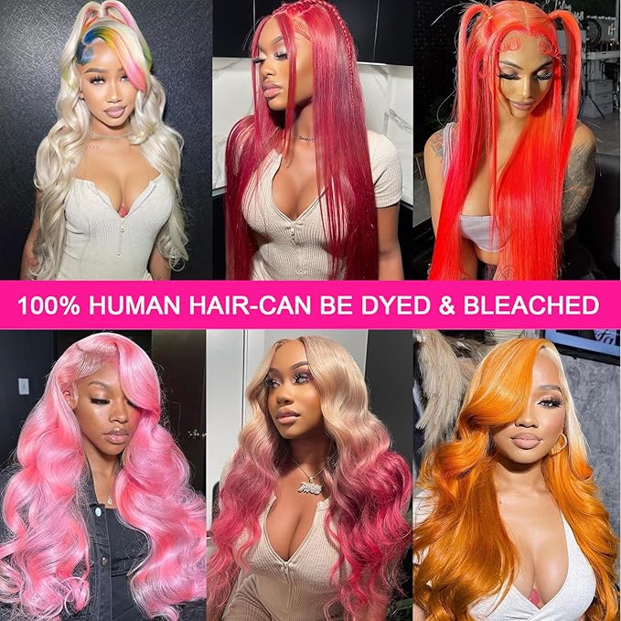 613 13x6 Lace Front Wig Human Hair 200% Density 30 Inch 613 HD Lace Frontal Wig with Baby Hair Straight Blonde Lace Front Wigs Pre Plucked