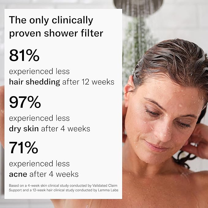 THE JOLIE FILTERED SHOWERHEAD with Shower Filter System- High Pressure Showerhead, Hair and Skincare Accessory to Improve Beauty and Personal Care Routine (Gold)