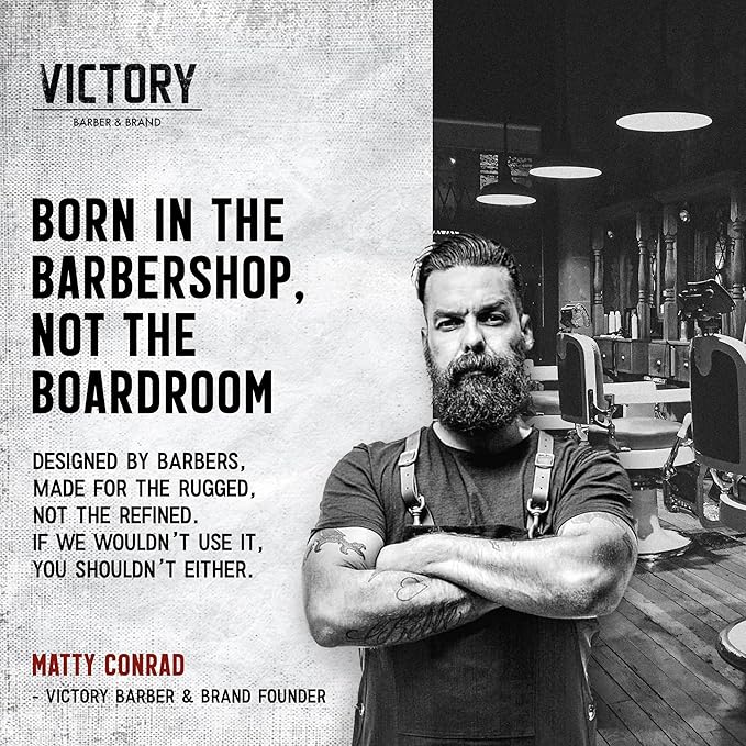 Victory Barber & Brand Pomade for Men, 3.1 Ounce, Water Based Pomade for Men, High Shine Hair Wax for Men, Strong Hold Pomade, Made in USA