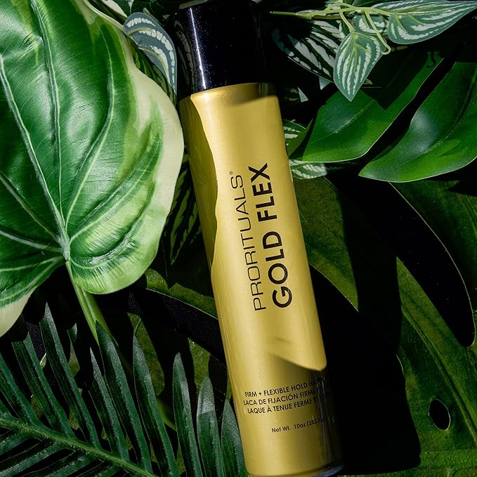 Prorituals Hair Spray, Hair Styling for Men and Woman, Gold Flex Firm & Flexible Hold Hairspray - Sulfate-Free Finishing Spray, Adds Shine, 10 oz