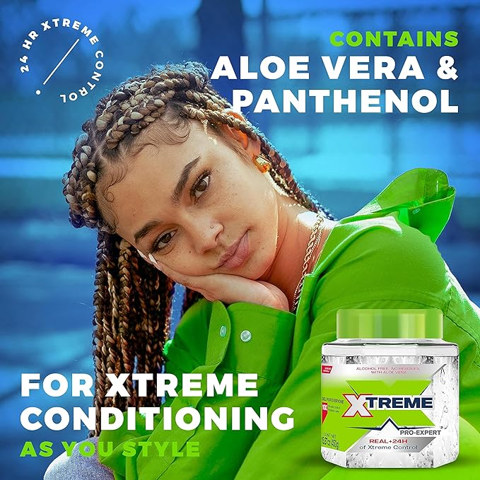 Xtreme Pro-Expert Clear Styling Hair Gel, Alcohol-Free 24-Hours Xtreme Control With Aloe Vera, 15.87 oz (Pack of 12)
