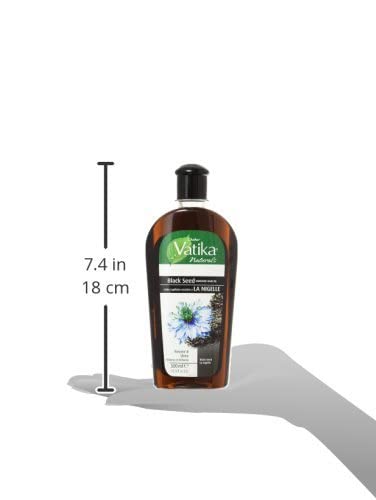 Vatika Naturals Dabur Enriched Black Seed Hair Oil – Strengthening & Shine-Enhancing Serum with Black Seed Extract for Scalp Vitality, Moisture Balance & Resilience – Promotes Healthy Hair – 300 ml