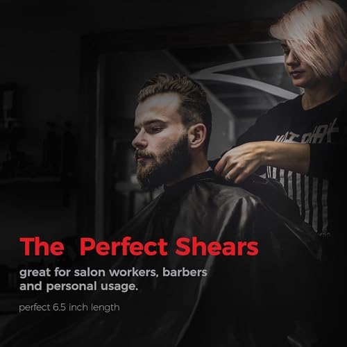 Suvorna 6.5" Hair Scissors Professional - Barber Shears for Hair Cutting - Sharp Hair Cutting Scissors to Cut Hair for Trimming and Grooming - Hair Shears for Women, Men and Adults (Pink & Purple)