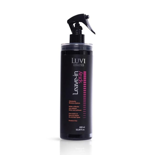 LUVI Leave In Spray Conditioner - Frizz & Damage Control - Multi-Benefit Treatment - Nourishes, Detangles, Smoothes Strands - Heat Protectant - All Hair Types - 16.89 Fl Oz