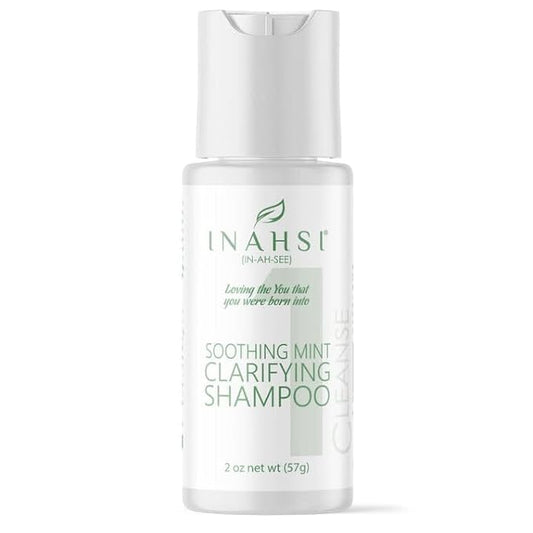 Inahsi Soothing Mint Clarifying Shampoo | Hair Shampoo for Men, Women, or Kids with Curly Hair | Hair Products for Naturally Curly Hair 2 oz | Made in the USA