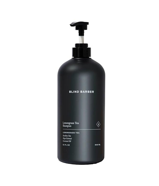 Blind Barber Lemongrass Tea Hair Shampoo for Men - Daily Clarifying Shampoo - Helps Remove Product Build-Up & Debris - Made with Hops Extract & Juniper Berry - Sulfate & Paraben-Free (32 Fl oz)