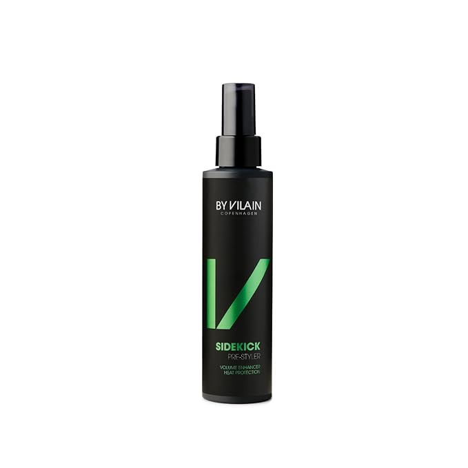 By Vilain Sidekick Pre Styling Hair Spray - Professional Hair Grooming Volume Enhancing Primer Heat Protectant, Lifts & Texturizes for Instantly Thicker, Fuller Looking Hair Thickening Volumizer 155ml