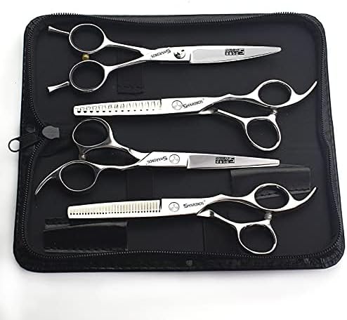 Barber hair scissors, Axemoore professional haircut Cutting Scissors/Shears set- 6", made of Japanese stainless steel, especially (6in-4pc-B)