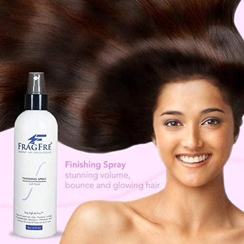 Hair Finishing Spray 8 oz - Flexible Soft Hold - Hair Spray for Sensitive Skin - Fragrance Free Hypoallergenic Parabens Free - Non Irritating Quick Dry Denatured Alcohol - Gluten Free Vegan