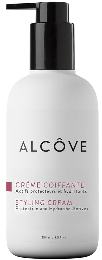 Alcôve - Styling Cream - Medium Hold - All Hair Types - Define Curls - Anti-frizz - Volume and Hydration - Heat Protection - Mango Extract and Pomegranate Seed Oil - Color-Safe - 8.5 oz