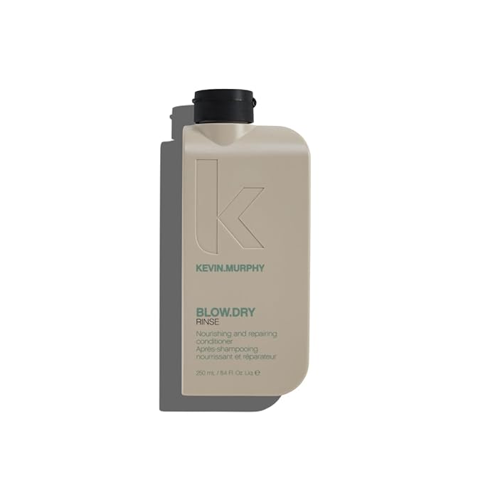KEVIN.MURPHY BLOW.DRY RINSE - Nourishing, Repairing Conditioner - Heat Protection - Hydrating - With Shea Butter & Rice Bran Oil - Colour-Safe - Fresh Scent - 250 mL / 8.4 fl oz